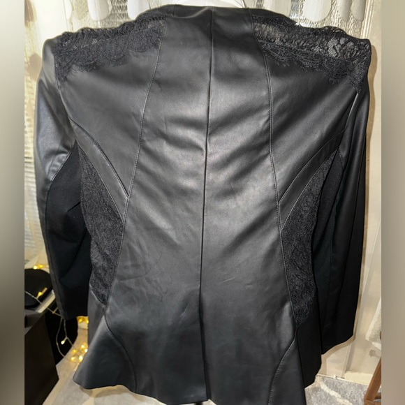 Faux Leather & Lace Jacket - Picture 8 of 10